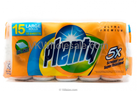 PLENTY Paper Towels, Strong and Absorbent - 15 Rolls