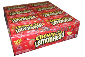 Lemonhead Chewy CANDY, Redrific 24PK