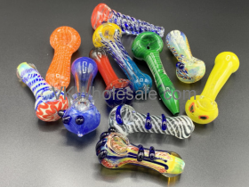 3'' - 4'' Spoons Glass PIPEs Heavy Duty Assorted 50 PC Combo Offer