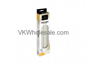 10'' TAPER CANDLE White 3PC Set