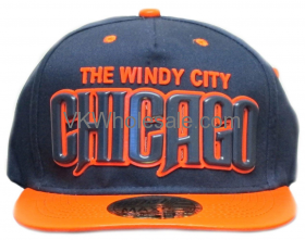 Chicago Snapback Summer HAT - Orange & Black