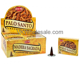 Hem Palo Santo INCENSE Cones - 10 Cones Pack (12 Packs Per Box)