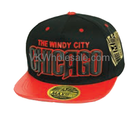 Chicago Snapback Summer HAT - RED & Black