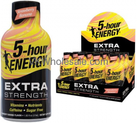 5 Hour Energy Extra Strength Strawberry Banana 12 Bottles