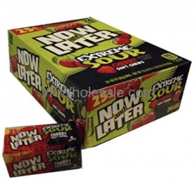 Now & Later Candy Extra Sour Cherry 24/6 PCS BARs