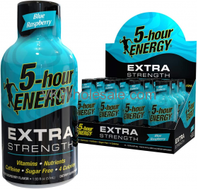 5 Hour Energy Extra Strength Blue Raspberry Wholesale Case 18 Boxes