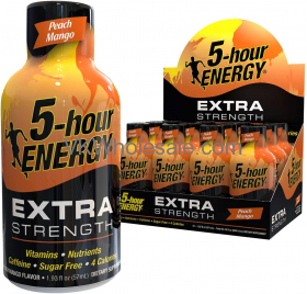 5 Hour Energy Extra Strength Peach Mango Wholesale Case 18 Boxes