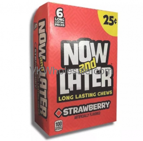 Now & Later CANDY Strawberry 24/6 PCS Bars