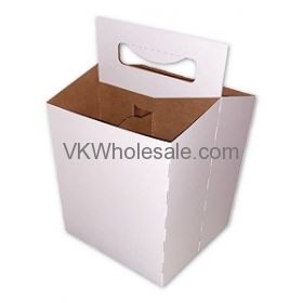 White or BROWN Cardboard 4-Pack 12oz Bottle Carrier 150CT