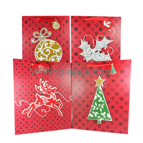 Gift BAG Christmas Glitter Large 12PC