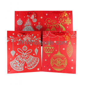 Gift Bag CHRISTMAS with Glitter Jumbo 12 PC