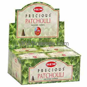Hem Precious Patchouli INCENSE Cones - 10 Cones Pack (12 Packs Per Box)
