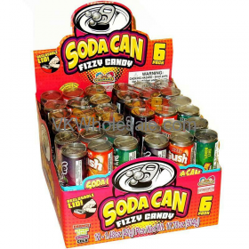 Kidsmania Soda Can Fizzy Candy 12CT