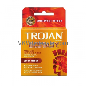 TROJAN Ecstasy Lubricated Condoms - 6 pk, 3 CT each