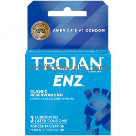 TROJAN-ENZ Lubricated CONDOMS - 6 pk, 3 Ct each