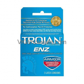 TROJAN-ENZ Spermicidal Lubricated Condoms - 6 pk, 3 CT each
