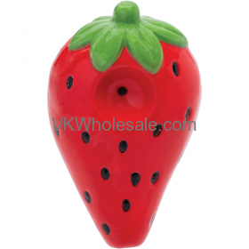 3.5'' Strawberry Ceramic PIPE - Wacky Bowlz