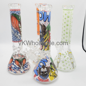 14'' Designer Glass Beaker Pipe