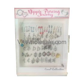 Nipple Piercing JEWELRY Display 60PC