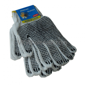 Working GLOVES With PVC Dots - 12 pack