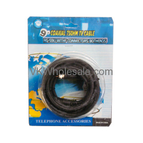 12' Coaxial 750hm TV Cable 1ct