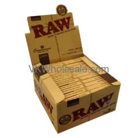 RAW Classic ROLLING PAPERS 25 CT - Kingsize Slim + Tips