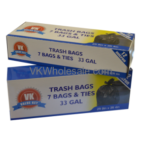 33 GAL Extra Strength Tall Kitchen Trash Bags - 7 Bags