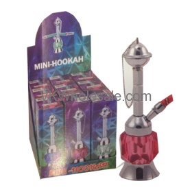 Asst Crystal Mini HOOKAH 7.5'' 9 CT