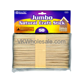 Jumbo Natural CRAFT Stick (50/Pack)