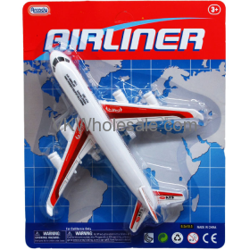 8'' F/F AIRLINER TOY PLANE IN BLISTER CARD, ASSORTED COLORS