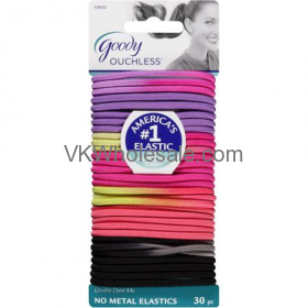 Goody Ouchless No Metal Elastics Assorted Colors 30 PC