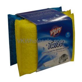 4PC Scrubbing Pad Yellow/Blue