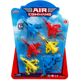 6PC 2.75'' AIR COMAND MINI JETS SET, IN BLISTER CARD