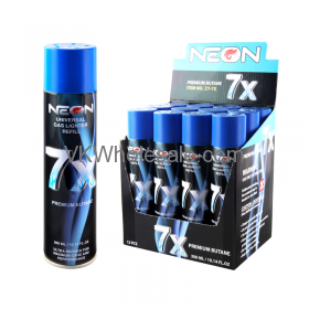 7X Neon Butane Gas 300ML 12 PC