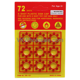 8-SHOT 9-PLASTIC DISK RING CAPS IN BLISTER CARD