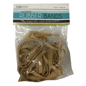 Assorted RUBBER BANDS 100g Tangle Free 12 PK