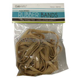 Assorted Rubber Bands 100g Tangle Free 12 PK