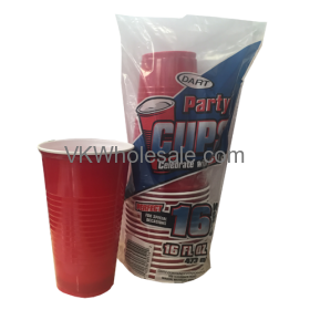 Solo DART Plastic Red Party Cups 16oz x 12 PC x 48 PK