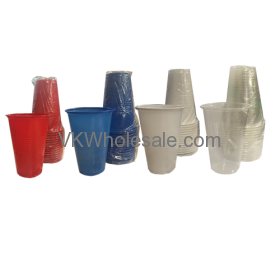 Assorted Plastic Party Cups 16oz x 16 PC