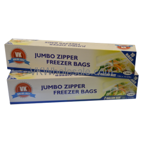 Jumbo Zipper Freezer Bags 2 Gallon Size, 8 CT