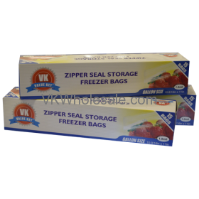 Zipper Seal Storage Bags 1 Gallon Size, 15CT