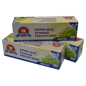 Zipper Seal Storage Freezer Bags Quart Size 20CT