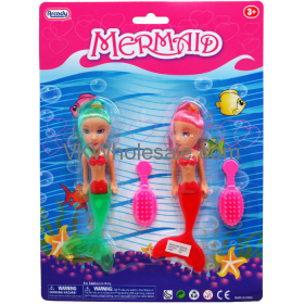 2PC 5.5'' Mermaid Dolls W/Accessories