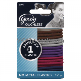 Goody Ouchless 4MM Braided Elastics, Royal, 17 CT