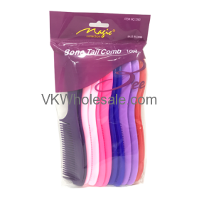 Bone Tail HAIR Comb Assorted Colors 12CT