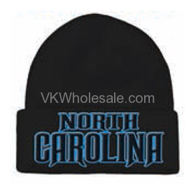 North Carolina Embroidered Winter Skull HATs 12 PC