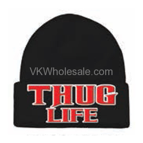 Thug Life Embroidered Winter SKULL Hats 12 PC