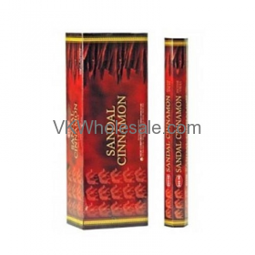 SANDAL Cinnamon Hem Incense - 20 STICK PACKS (6 pks /Box)