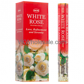 White Rose Hem INCENSE - 20 STICK PACKS (6 pks /Box)