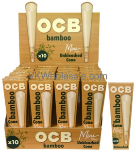 OCB Bamboo Pre-Rolled Mini Cones, 2.75 Inch / 70mm 32PK